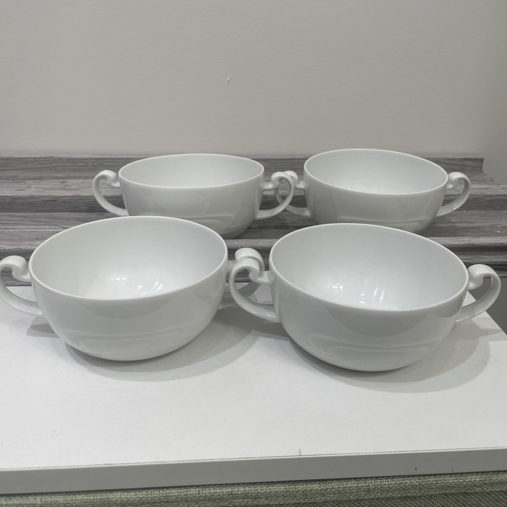 Rosenthal Continental Studio Line Asymmetria White Cream Soup Bowl Set Of 4 8909